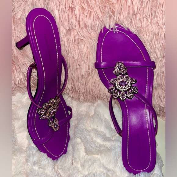Jessica London Purple Crystal Heeled Sandals Size 11M RARE & HTF - Picture 5 of 16